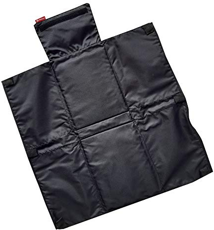 Tragbare Wickelunterlage Wickeltasche Wickelquick®/mit einer Hand bedienbar/sicher durch Abrollschutz/4 Seitentaschen/abwaschbar/schwarz