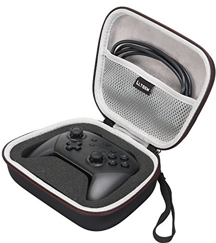 LTGEM Controller Case Compatible with Xbox Core/Xbox Elite Series 2 Core/PlayStation DualSense/GameSir G7 SE/PowerA Gaming Controller, Black+Gray
