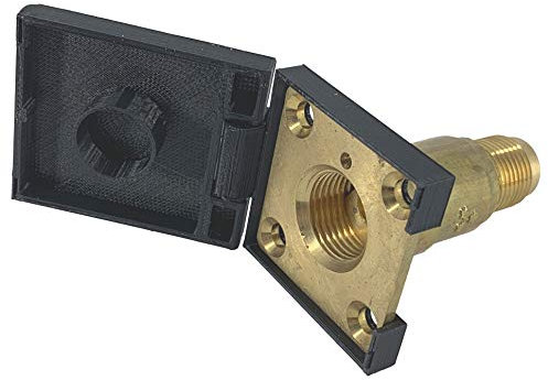 Exoda tapa de depósito de gas autogás rectangular M22 negra con bisagra de 8mm protección contra el polvo duradera ideal para talleres hogares y aplicaciones técnicas variadas