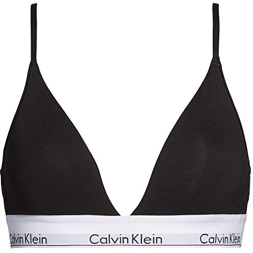 Calvin Klein Damen Triangel BH Gepolstert, Schwarz (Black), XS