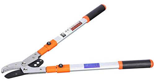 Telescopic Ratchet Bypass Lopper, Long Handle Lopping Branches Trimmer Cutting Tool Shrubs Rough Branch Shears Garden Pruning Shears Telescopic Pruner