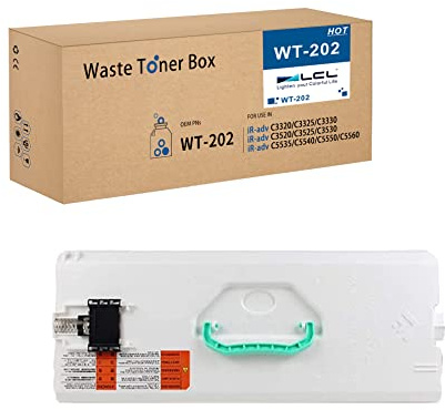 WT-202 WT202 Waste Toner Container Box Replacement for Canon imageRUNNER Advance C3320 C3325 C3325i C3330 C3330i C3520 C3525 C3530 (GPR53) C5535 C5540 C5550 C5550i C5560 (GPR55) DX6000 DXC3725 Printer