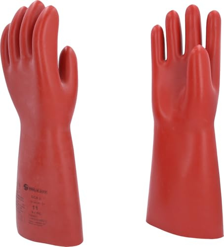 KS Tools 117.0014 Elektriker-Schutzhandschuh mit mechanischem- und Wärmeschutz | Größe 11 | Klasse 3 [26.500 V] | rot
