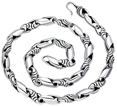 Homxi Halskette für Männer,Kette 7mm Kette Mann 65cm Kette Halsketten Herren Silber 925 Kette für Männer Silber