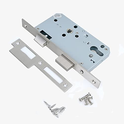 Wopee Mortise Lock 72/55 mm, Fire Lock Body Engineering Lock with CE Approved and EN12209 Fire Rated Protection - DIN Left/Right Common (Silver, Square Head)