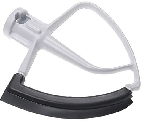 vhbw frusta piatta compatibile con KitchenAid Ultra-Power robot da cucina - Agitatore flessibile, alluminio/poliammide/gomma, nero/bianco