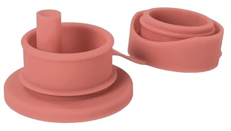 Pura Sport-Trinkhalm mit großer Öffnung, auslaufsicher, plastikfrei, MadeSafe-zertifiziert, medizinisches Silikon, passend für alle Pura Sportflaschen, Rosenstrohhalm