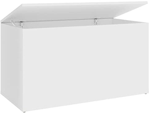 vidaXL Cassapanca Bianca 84x42x46 cm in Legno Ingegnerizzato