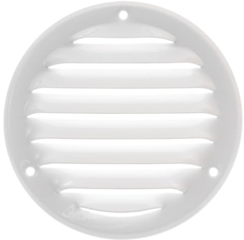 Ø 100mm Griglia di Ventilazione in Acciaio Bianco con Zanzariera - Griglie di Aerazione in Metallo