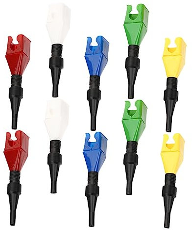 DOITOOL Lot De 10 Entonnoirs à Carburant Flexibles Et Extensibles Bec Ajustable, Entonnoirs De Transmission Huile Pour Motos Et Voitures, Pliables Et Portables, Usage Automobile Et Vidange