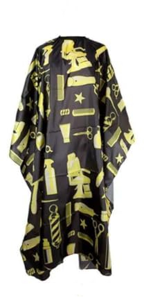 Multi Icon Mantella da parrucchiere con chiusura a gancio, traspirante e impermeabile, gold, Universel