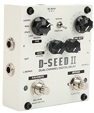 Gitarre Multi Effektor Pedal Digital Delay Pedal 2 Kanal Stereo Looper Effekt 8 Modi Gitarre Zubehör für E-gitarre