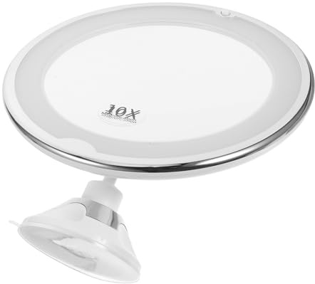 minkissy 10-facher Led Kosmetikspiegel Mit Saugnapf 360° Drehbar Weiches Natürliches Licht Tischspiegel Für Präzises Make up