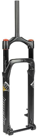 QHIYRZE 26 Zoll Mountainbike Federgabel 5,0 Reifen Fatbike Gabel Federweg 100 Mm 1-1/8 Gerade MTB-Luftgabel Steckachse 15 X 150 Mm Manueller Lockout(Black 26'')