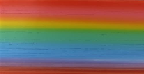 Wachsplatte Regenbogen, längsgestreift,Pastellfarben 20x10 cm - 9727 - Verzierwachsplatte 200x100 mm für Kerzen