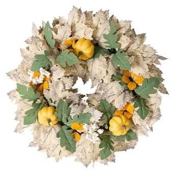 Herbstdeko-Kränze, Thanksgiving-Dekorationen, Kürbis-Ahornblatt-Kranz, Hoomall-Herbstkranz für die Haustür, Herbstkranz für Erntefest-Dekorationen Im Innen- und Außenbereich