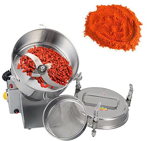 Electric Grain Grinder, Electric Grain Grinder Spice Grain Mill Stainless Steel Herb Grinder, Stainless Steel Graingrinder & Commercial Motor Grinding Stone Mill Grain