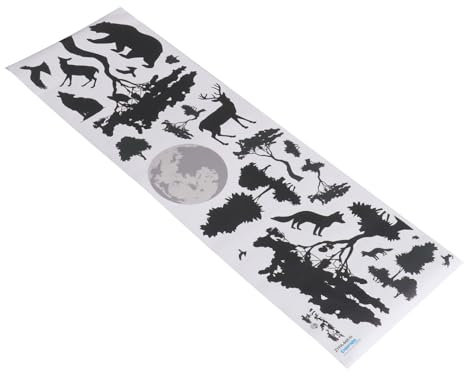 Angoily 1blatt Wandtattoo Tiermotive Dekorative Wandaufkleber Für Flur Wohnzimmer Und Schlafzimmer Im Tierwald-design Und Einfach Anzubringen