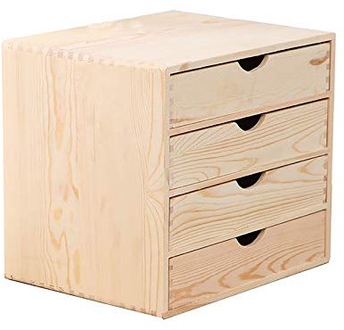 Schreibtisch-Aktenschrank aus Holz, 4 Etagen, hochwertiger Büroschrank für Schreibtischzubehör, Schminktisch, Küche und Zuhause.