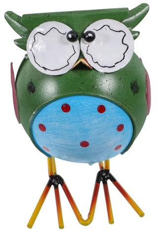 BESPORTBLE Eule Skulptur Für Garten Ornamente Tier Statue Decor Desktop Ornament 210g Eisen Handwerk
