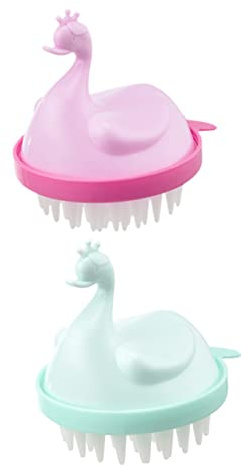 Anneome 2 Stück-pack Kopfhautmassagebürste für Dusche und Haarpflege mit Weichem Tpe Material und Ergonomischem Pp Griff für Sanfte Kopfhautmassage zu Hause Zufällige Farbe