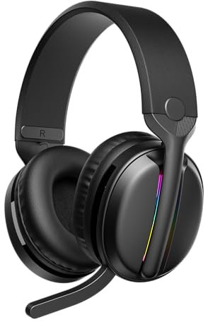 MANKIW Casque Gaming sans Fil pour PS5, PS4, PC, Mac, Casque Gamer Bluetooth 5.4 & 2.4GHz USB/Type-C à Faible Latence avec Micro Anti-Bruit, 40H d’Autonomie, Mode Filaire 3,5mm pour Xbox Series