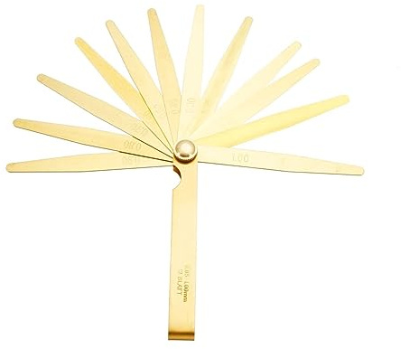 1 pz 13 lame spessimetro metrico 0,05-1 mm strumento di misurazione in ottone for gap di larghezza for progettisti ingegneri e meccanici,Precisione e Durata
