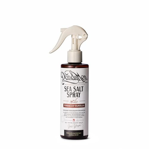 DandyMen Sea Salt Spray for Men – Texturizing & Volumizing Hair Spray for Beachy Waves, Matte Finish - Tobacco Vanilla, 1-pack