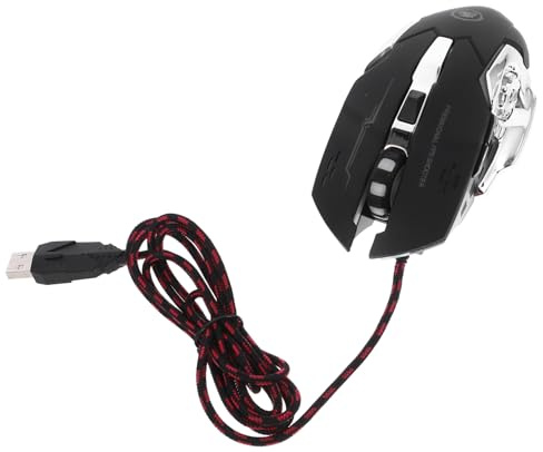 Sewroro Souris de Jeu X9 6d Filaire USB Noire en Abs pour Ordinateur | Design Ergonomique, Puce de Jeu Professionnelle, Patins Résistants et Antidérapants