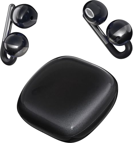 SUNSEATON Écouteurs Bluetooth sans Fil Sport Oreillette Ouverte Bluetooth 6.0 ENC, 20 Heures d'autonomie, IPX5, Casque à Clip Ouverts, Adapté au Sport et à la Course à Pied (Noir)