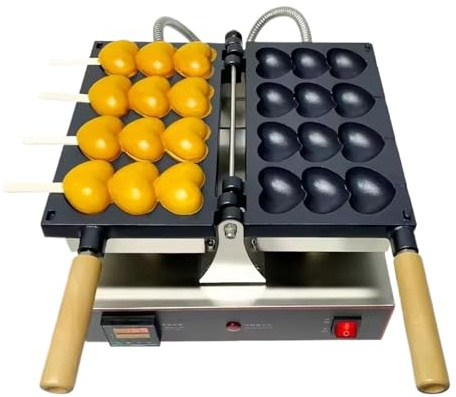 Electric Heart-shaped String Waffle Maker Machine 1600W Egg Bubble Commercial Snack Easy To Clean