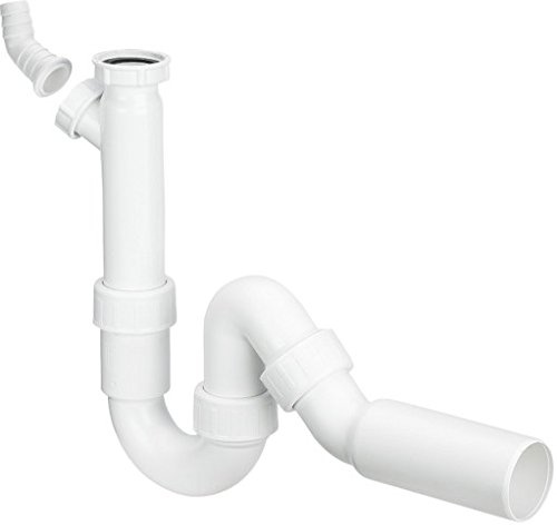 Viega 101800 Röhrengeruchverschluss 7985.30 für Spülen, 1 1/2 Zoll x 40 mm mit Tülle
