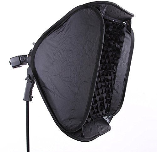 FOTGA 60x60cm / 24x24 Portable Softbox with Bowens S-Type Bracket Adapter, Honeycomb Grid for Speedlite and S-Type Flash Guns