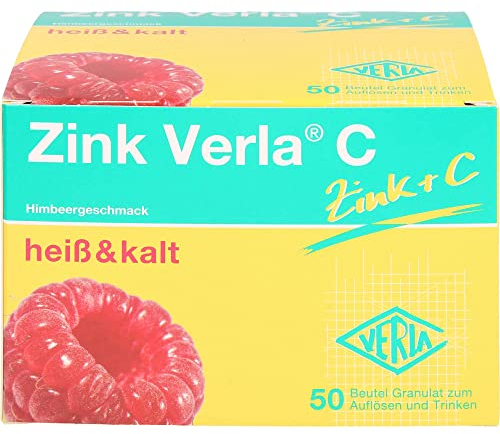 Zink Verla C Himbeer-Geschmack heiß & kalt Granulat, 50 St. Beutel