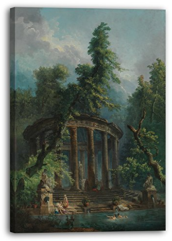 Printed Paintings Leinwand (80x120cm): Hubert Robert - Der Badeteich
