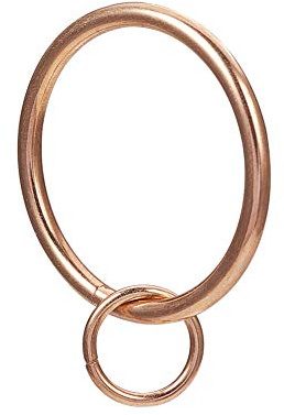 INCREWAY Curtain Ring Loop,1.46-Inch Inner Diameter Round Curtain Rings Hook Pins, Set of 16 - Rose gold