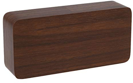 ThreeH Wooden Alarm Clock Digital 3 Set of Alarm and Voice Control,Fashion Desk Alarm Clock with Temperature Display for Home,Kitchen,Office Desk Clock AC11 Brown_Red