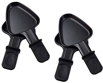 HOBBYTECH Plancha à raclette avec revêtement antiadhérent 19x10cm, Lot de 4, Noir, Acier inoxydable, Traditionnel