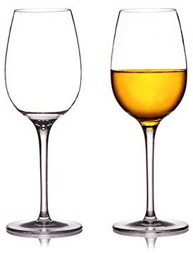 Cicano, bicchieri da vino rosso infrangibili, riutilizzabili, in plastica Tritan, infrangibili, anti-rottura, per vino a stelo lungo, confezione da 2
