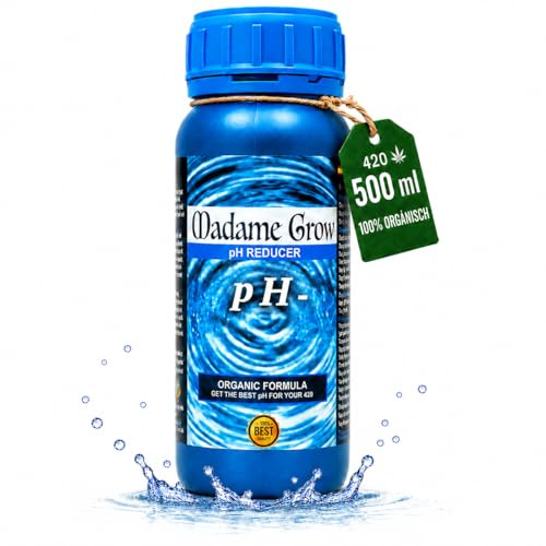 MADAME GROW pH Senker Flüssig 500ml – Organischer pH Minus für Pflanzen – pH Down für Erde, Coco & Hydroponik – Präzise pH Kontrolle