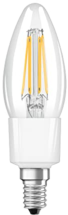 LEDVANCE Candela classica a forma di filamento con tecnologia WiFi, 4W, bianco caldo, E14, 1 confezione