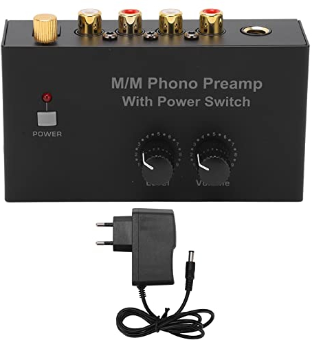 Preamplificatore Giradischi Fono Mini Audio Elettronico Preamplificatore Fonografico Stereo con Ingresso L R Livello di Uscita Preamplificatore Giradischi Fono Controllo del
