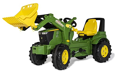 Rolly Toys Trettraktor rollyFarmtrac Premium John Deere 7R 730032 (inkl. rollyTrac Lader, ab 3 Jahre, längen-und höhenverstellbarer Sitz, Flüsterlaufreifen), grün