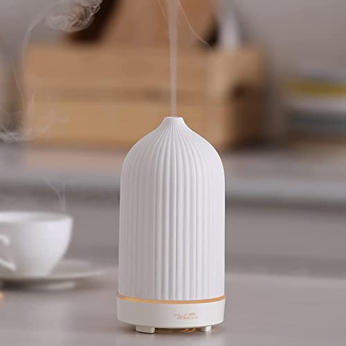 Keramik-Diffusor, Ultraschall-Diffusor für ätherische Öle, kühler Nebel-Luftbefeuchter mit wasserloser automatischer Abschaltung für Babys im Home Office