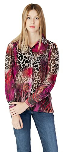 Camicia donna Guess blusa ls raven chiffon top animalier multicolore ES23GU43 W3RH78WDWT2 S