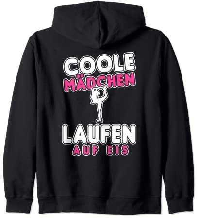 Damen Eiskunstlauf Frauen, Coole Mädchen Laufen Auf Eis Kapuzenjacke
