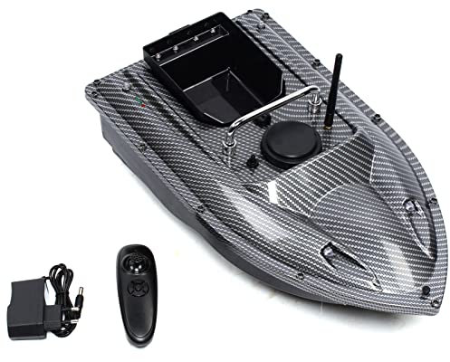 SHZICMY Bootsboot, Carbon, Schwarz, 500 m, Ferngesteuertes Köderboot mit fester Geschwindigkeit, intelligent, Camouflage, intelligentes Angelboot, 1,5 kg Belastung – einfache Kabine