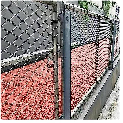 Edelstahl-Drahtseilnetz, Absturzsicherungszaun in großer Höhe, schneidbares, flexibles Kabel-Diebstahlsicherungsnetz for die Fensterbegrenzung des Bauernhofgartenbalkons (Farbe: Silber-8 cm, Größe: 1