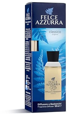 Felce Azzurra - Diffusore Profumo Ambiente a Bastoncini Classico, Profumatore per Ambienti con Bastoncini per Diffusori in Legno, Profumatore Ambiente Valido anche come Arredo Casa, Profumatori 120 ml