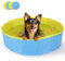Nobleza Piscina per Cani Grandi e Piccoli, Piscina Pieghevole, Vasca da Bagno Rigida per Cani e Gatti, 80 * 20cm, S, Blu & Giallo